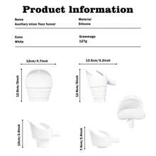 Silicone Flour Funnel Suitable For Artisan Ksm150 Mixer, Kitchen Baking Tool, Anti-Spill And Anti-Leakage - View 3