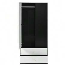 Bedroom Armoires - White+Black - View 11