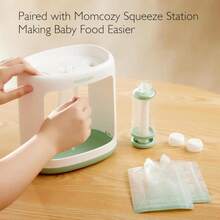 Momcozy Reusable Baby Food Pouches for Toddlers,BPA Free Plastic,Food Safe,Freezer Safe,Refillable for Applesauce Yogurt &amp; Puree Squeeze Pouch,10 packs,5oz - ColorC - Ver 4