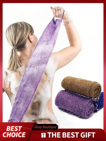 1 Set African Mesh Exfoliating Bath Towel, Double-Sided Design For Gentle Or Coarse Exfoliation, Effective Body Exfoliation, Quality Mesh Material, Convenient Tie Design, Exfoliating Towel And Bath Sponge, Smooth Skin, Suitable For Daily Use