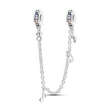 1 件时尚贝壳闪亮珠子吊坠，镀银，适合手链项链 DIY 节日礼物 - 彩色 - 查看 11