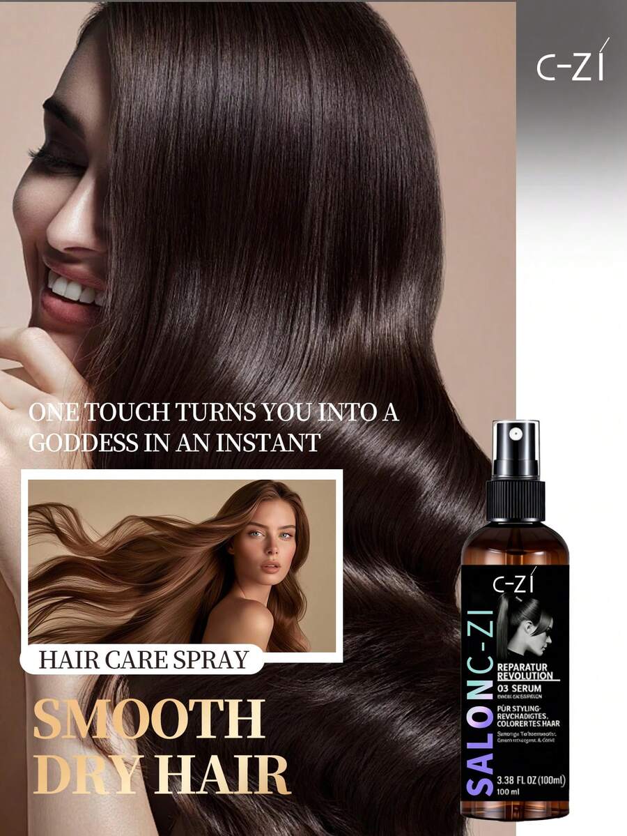 C-ZI 护发精华喷雾，有效修护受损发质，深层滋养发丝，提升秀发光泽，100毫升/3.38液盎司 - 100ml - 查看 1