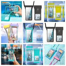 1/3/5 chiếc Túi đựng điện thoại chống nước, màn hình cảm ứng, thích hợp cho bơi lội, công viên nước, chèo thuyền vượt thác, vỏ điện thoại chống nước có dây đeo, túi khô bằng nhựa nhẹ với màn hình cảm ứng laser nổi. - Túi chống nước - Xem 3