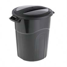 Hyper 20 Gallon Heavy Duty Plastic Garbage Can, Included Lid, Black - 20 加侖+1 - 查看 7