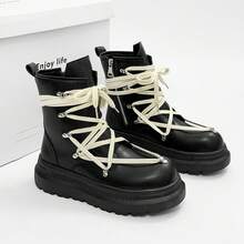 Thick-Soled Versatile Five-Star Winter Motorcycle Boots - 黑色 - 查看 8