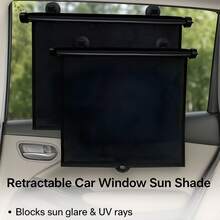 Car Side Window Sunshade. This Retractable Window Shade Is Specially Designed To Block Harmful Sunlight Glare And Heat. It Is Suitable For Most Cars, Trucks, SUVs, Or Campers. - General Motors - View 2