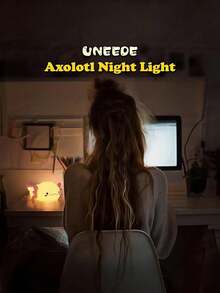 Cute Mexican Axolotl Night Light - USB Rechargeable LED Lamp, Touch Dimming, Color-Changing Axolotl Design, Soft Light, Suitable For Bedroom And Office Decor - Perfect Gift For Birthday, Christmas And Holiday Season, Room Decor, Bedroom Decor. - Multicolor - View 9