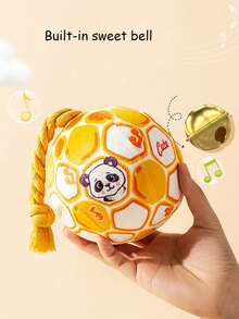 PETSIN Cartoon Pattern Dog Toy Ball With Rope, Squeaky, Durable, Interactive, Suitable For Training And Entertaining Small To Medium Dogs - Multicolor - View 5
