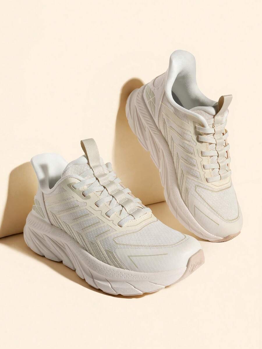 Women's Slip On Walking Shoes Running Comfortable Tennis Breathable Non Slip Athletic Gym Workout Cross Training Sneakers - 米色 - 查看 1