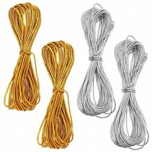 1/2pcs 5m Long Metallic Braided Hair Extensions, Stretchable Braiding Rope Decorative Accessories, Headpiece, Head Jewelry, Head Chain - Multicolor - View 3