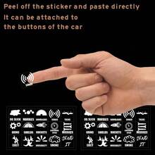2pcs Novelty Stickers For Car Or Truck, Unused Button, Car Sticker Switch Labels, Control Panel Button Stickers, Car Interior Stickers And Decals - 2 Universal Car Button Stickers - View 4