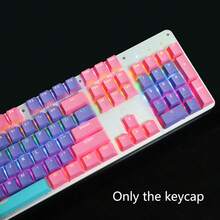 Keycaps Profil OEM Bahan PBT, Warna Campuran Abu-abu Merah Hitam Putih, Cocok untuk Sebagian Besar Keyboard Mekanik dengan Spacebar & Cross Switch 6.25U (Cherry MX Switch), Kompatibel dengan Keyboard Mekanik 61/87/104 Tombol - View 12