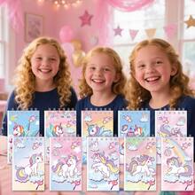 5pcs Cartoon Coil Notebooks, Cartoon Theme Pocket Memo Pads, Cartoon Notepads, Diaries, Office Sticky Notes, Student Journals, Back To School Gifts - Multicolor - View 4