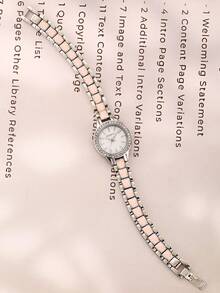 REBIRTH 1pc Women's Minimalist Luxury Versatile Quartz Movement Wristwatch, Suitable For Daily Wear - one-size - View 4