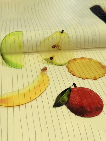 1 Apple Fig Fruit-Shaped Acrylic Bookmark - Translucent Page Marker, Cute Book Accessory, Durable Fruit-Shaped Bookmark Suitable For E-Books And Physical Books, Creative Gift