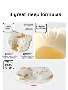 1pc Baby Shaping Pillow 0-6 Months Silicone Anti-Flat Head Pillow For Newborns, Infant Head Shaping Pillow (Pattern Direction Random) - Multicolor - View 6