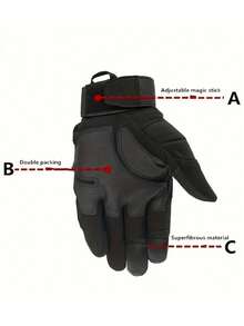 Full Finger Tactical Gloves With Touchscreen Fingertips, Hard Knuckle Protection Outdoor Tactical Gloves For Men, Suitable For Camping, Hunting, Airsoft, Outdoor Work, Cycling, Motorcycle Accessories - Multicolor - View 9