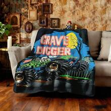 1PC 3D Monster Jam Monster Truck Cartoon Blanket, Edgy Gift For Motorsports Fans, Themed Man Cave Decor, Retro Sci-Fi Party Accent & Race Day Souvenir,Soft Throw Blanket For Home Bedroom Bed Sofa Picnic Travel Office Cover Blanket, Multiple Sizes 50x60 To 60x80 Inches - Multicolour 28 - View 4