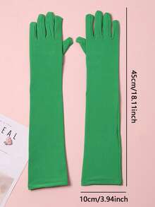 1 双女士 45 厘米/17.72 英寸时尚长袖袖套，弹力露指手套，适合舞蹈派对、节日演出、表演、新娘/伴娘佩戴，亦可作手部装饰。 - 長款手套 - 查看 6