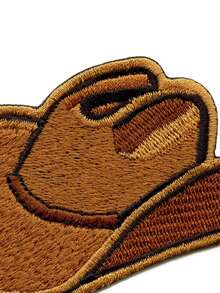 1 pieza Parche de sombrero de vaquero marrón estilo western, rodeo, país, bordado para planchar - Multicolor - Ver 5