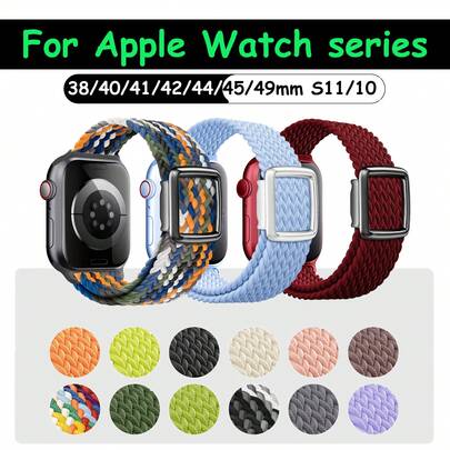 1pc Nylon Magnetic Strap Suitable For Apple Watch Series, Compatible With Ultra 3 2 1 SE S11 S10 9 8 7 6 5 4 3 49mm 46mm 42mm 38mm, Smartwatch Accessories, Strap Replacement