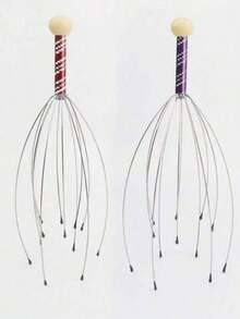 1/2pcs 12-Claw Head Massager, Head Scratch Scalp Massager, Scalp Massage Relaxation Scratcher, Head Massage Hair Stimulation And Body Stress Relief - Multicolor - View 6