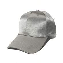 Satin Baseball Cap For Women Men - Solid Color Silk Sun Hat Summer Spring Casual Adjustable Trucker Hat - A - Xem 4