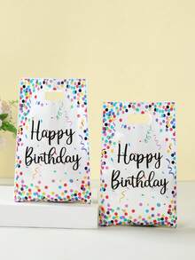 50pcs Colorful Polka Dot Gift Bags, Happy Birthday Tote Bags, Baby Shower Party Favor Bags, Gender Reveal Party Tabletop Decor, Birthday Party Goodie Bags, Happy Birthday Decorations, Welcome Baby Girl Party Supplies, New Born Boy Party Favor Packaging, First Tooth Theme Party Decorations, Boutique Shopping Bags, Room Decor, Home Decor, Birthday Gifts, Party Favors - Colorful Dot Birthday - View 7