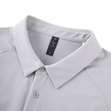 Adidas 男士新款休闲运动Polo衫，带领，速干 - 淺灰色 - 查看 3