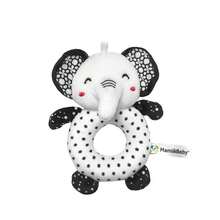 Newborn Black & White Visual Cloth Rattle, Baby Ring Soothing Hand-Grip Plush Doll, Infant Early Education Sensory Plush Doll - Multicolor - View 11