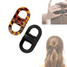 2pcs Women Magnetic Flat Hair Clips - Strong Non-Slip No Trace No Residue, Suitable For Home And Travel, Easy To Use Hair Styling - A - View 2