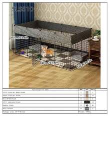 Interlocking Metal Wire Mesh Pet Playpen, DIY Dog Safety Exercise Fence, Suitable For Puppies, Small Dogs And Small Pets - Multicolor - View 20