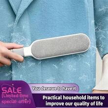 Double-Sided Pet Hair Remover, Manual Static Electricity Lint Brush, Suitable For Clothes, Sofa, Furniture, Carpets Cleaning, Reusable, Durable Polypropylene Material, No Power Needed - White - View 2