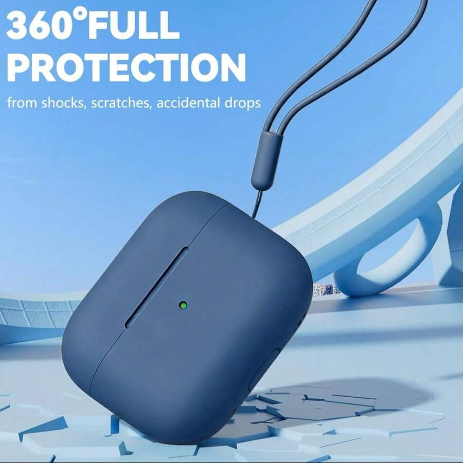 Compatible con Pro 2/3ra generación 2022/2023/2025, incluye estuche protector de silicona suave, portátil y práctico, ligero y resistente a los arañazos - azul claro - Ver 1