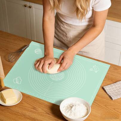 Thickened Non-Stick Silicone Kneading Mat For Kitchen, Suitable For Tabletop Baking, Especially For Making Pizza And Cake Dough In Restaurants