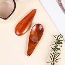 3 Pieces Mini Wooden Spoons Small Salt Spoon With Short Handle Mini Wood Scoop For Spice Jars Tea Coffee Milk Powder 2.76 Inch Brown - 棕色 - 查看 6