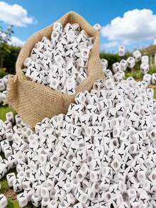 100/1000 件/包白色背景黑色字母珠，6 毫米亚克力方形英文字母珠，DIY 珠宝制作用品，装饰配件 | 溢出珠子 | 用于珠宝制作的耐用珠子材料 - 白色 - 查看 3