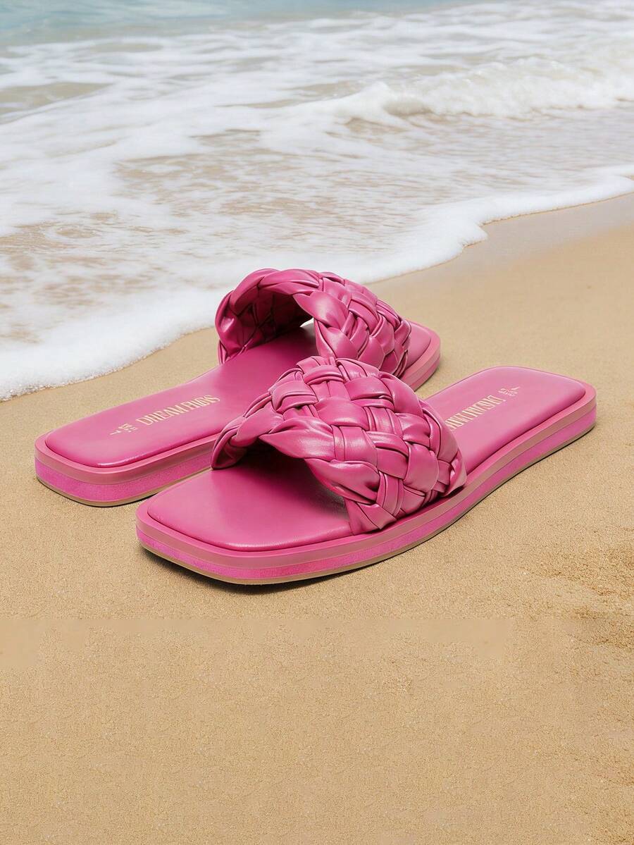 Sandalias planas de mujer - Rosado Sandía - Ver 1