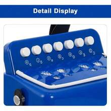 Shoze The Accordion With 10 Keys Is A Music Instrument Suitable For Beginners, Equipped With An Air Valve. It Is An Educational Instrument With A Lightweight And Portable Design, Making It Very Suitable For Early Music Education And Performance - Blue - View 5