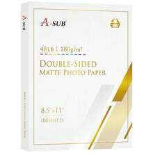 Double Sided Matte Photo Paper 100 Sheets 8.5X11 Inches 48lb 180gsm Presentation Paper For Inkjet Printers For Reports Charts Printing - White - View 1