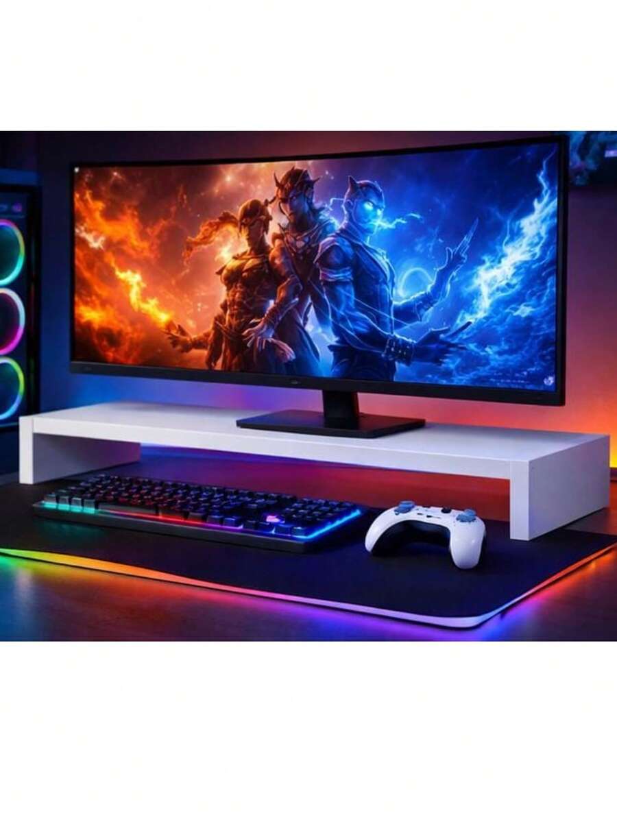 Elevated Monitor Stand For Gaming And Home Office - trắng - Xem 1