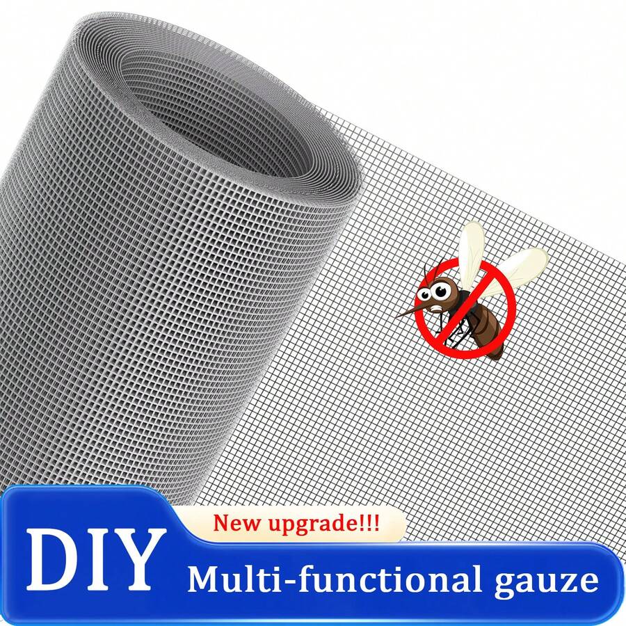 1pc, Gray, DIY Adjustable Anti-Mosquito Mesh Screen, High Density Invisible Mosquito Net For Home, Multi-Scene Applicable Anti-Mosquito, Fly, Insect And Bird Net - Mosquito Screen - View 1