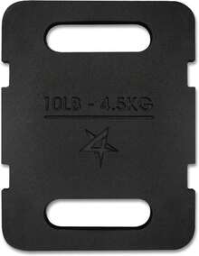 Yes4All Attachable Rucking Weight for Backpack, Cast Iron Training Weight Plate with Quick-Attach Strap Slots, Ergonomic Rounded Handle for Weighted Walking, Hiking, Rucking - ColorH - Ver 1