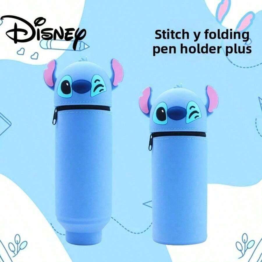 2-In-1 Cute Cartoon Pencil Case, Soft Silicone Retractable Pencil Box, Lovely For Children, School, Home & Office, Green Expandable Pencil Holder - Multicolor - View 1