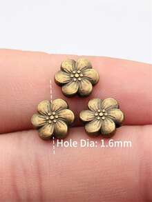 12pcs/Pack 10x10mm Flower Beads, Jewelry Accessories, DIY Jewelry Making, DIY Earrings, Necklaces, Bracelets, Keychains, Valentine's Day Gift - Flower Beads - View 5