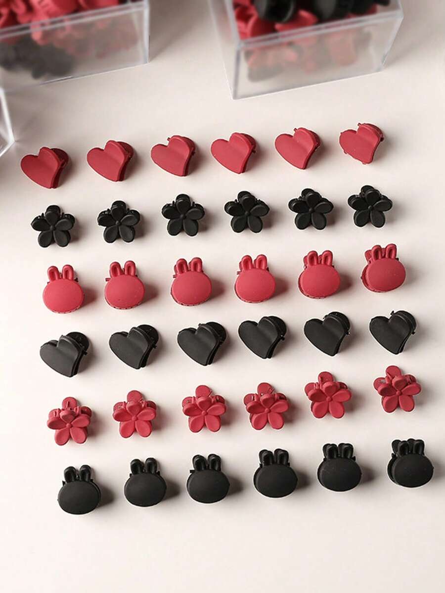 36个棕色迷你发夹，适合打造女士发型、装饰发髻、强力刘海夹、多功能发饰、时尚爪夹、女士发夹、女孩发夹 - 彩色 - 查看 1