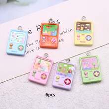 6/12个迷你游戏手柄造型吊坠，趣味树脂设计，适合DIY珠宝、耳环、项链、手机挂绳及其他手工艺品 - 遊戲機 - 查看 7