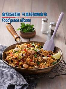 Heat-Resistant Multi-Purpose Baking Scraper, Thick Silicone Scraper Spatula Withstand High Temperature, Integrated Cake Icing Spatula, - Multicolor - View 7