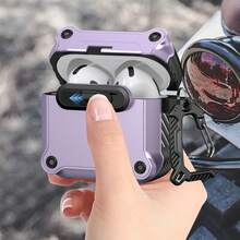 1pc Bluetooth Earphone Protective Case With Lock Clasp, Suitable For Airpods 4 Pro 2/3, Apple Wireless Bluetooth Protective Case, 4th Gen Anti-Drop Earphone Shell, Unisex Design - Multicolor - View 2