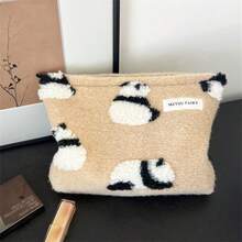 Large Capacity Cute Panda Cosmetic Bag, Toiletry Organizer Pouch, Inner Lining Bag, Pillow Bag - Multicolor - View 2